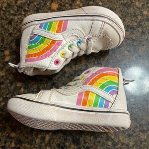 Colorful Rainbow High-Top Kids Shoes Boy Girl